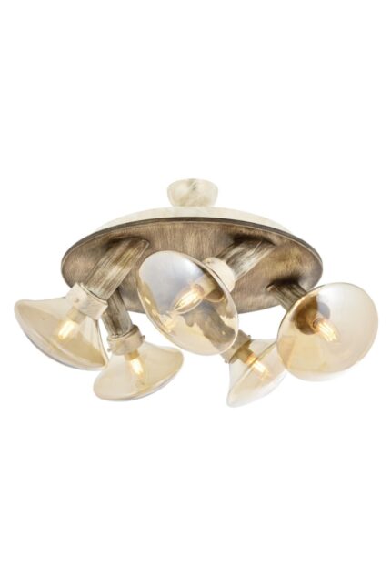 Mushroom Modern Avize E14 30W 50cm Metal Krem Patina Avonni-AR-1682-5CR