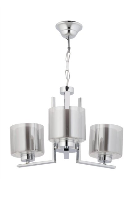 Silindir Modern Avize E27 36W 50cm Metal Krom Dorbien-FZ-7395-3K