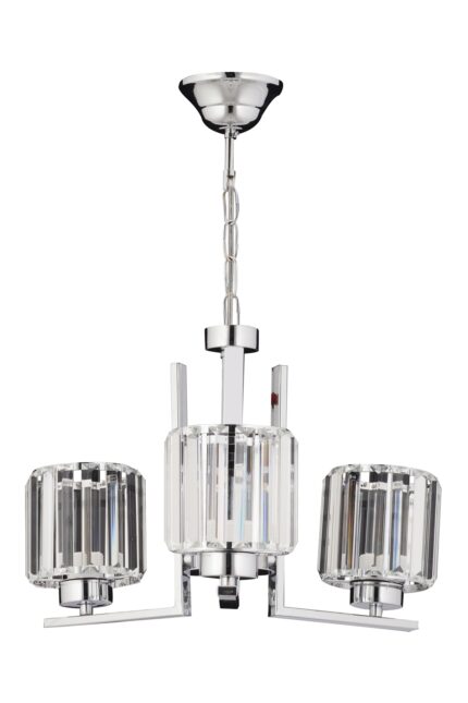 Kristal Modern Avize E27 36W 50cm Metal Krom Dorbien-FZ-7396-3K