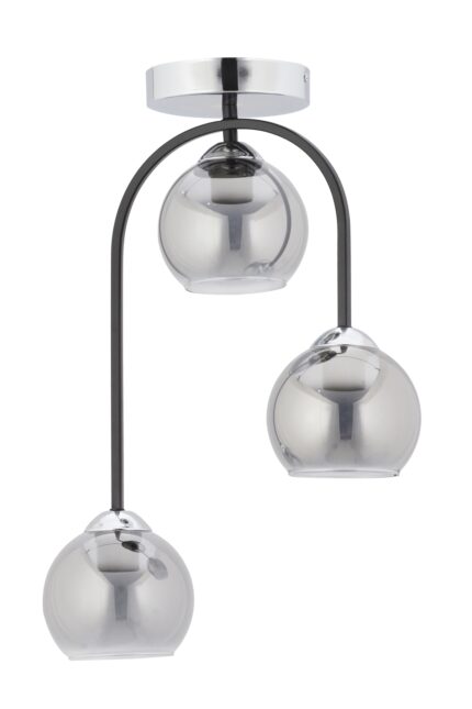 İmbalance Modern Avize E27 36W 35cm Metal Krom/Siyah Dorbien-FZ-7450-3K