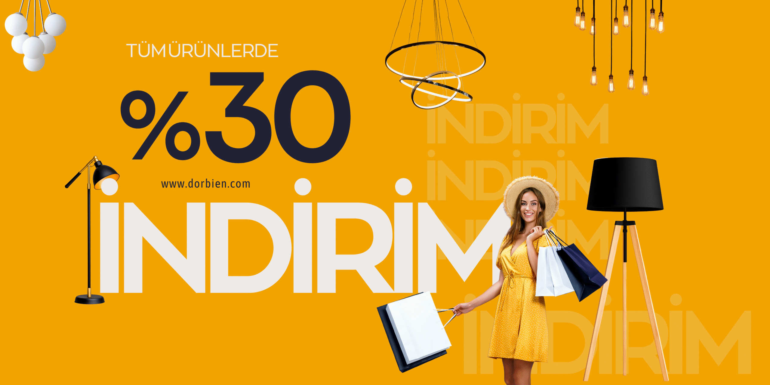 Sarı Modern Kampanya İndirim Banner (2)